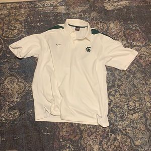 NIKE mens Dri-Fit polo. Michigan Spartans